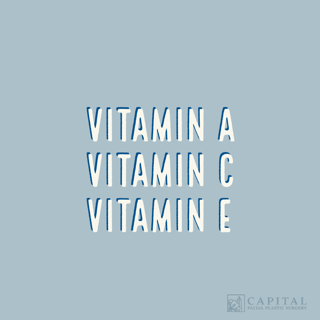 vitamin a, c, e for skin