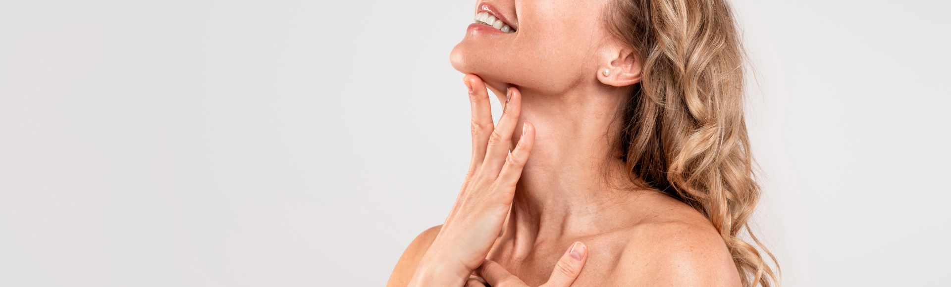 woman after double chin surgery in Chevy Chase