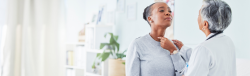 doctor explaining what to expect after double chin surgery in DC