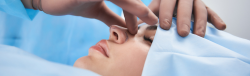 woman underoing a primary rhinoplastyb in Chevy Chase Maryland
