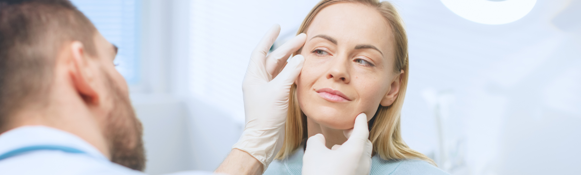 woman considering FaceTite and facelift near Bethesda