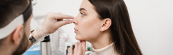 woman after getting a rhinoplasty in Washington DC