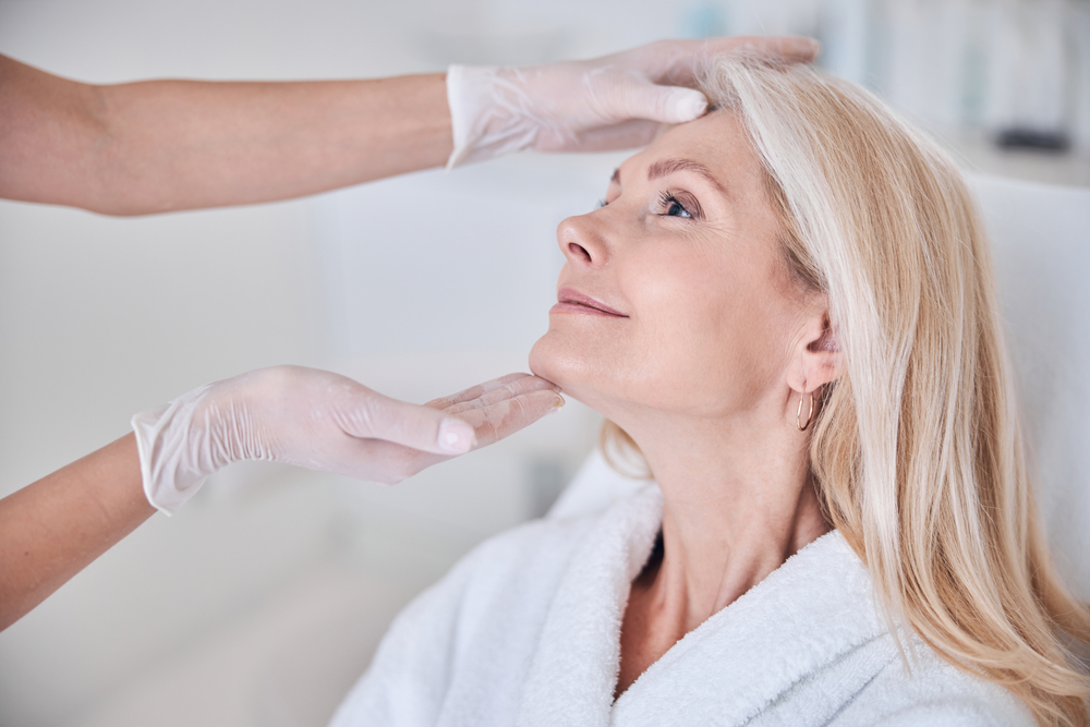 woman wondering if it's time for a facelift in Chevy Chase