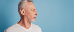 man with a bothersome side profile considers Rhinoplasty in Bethesda